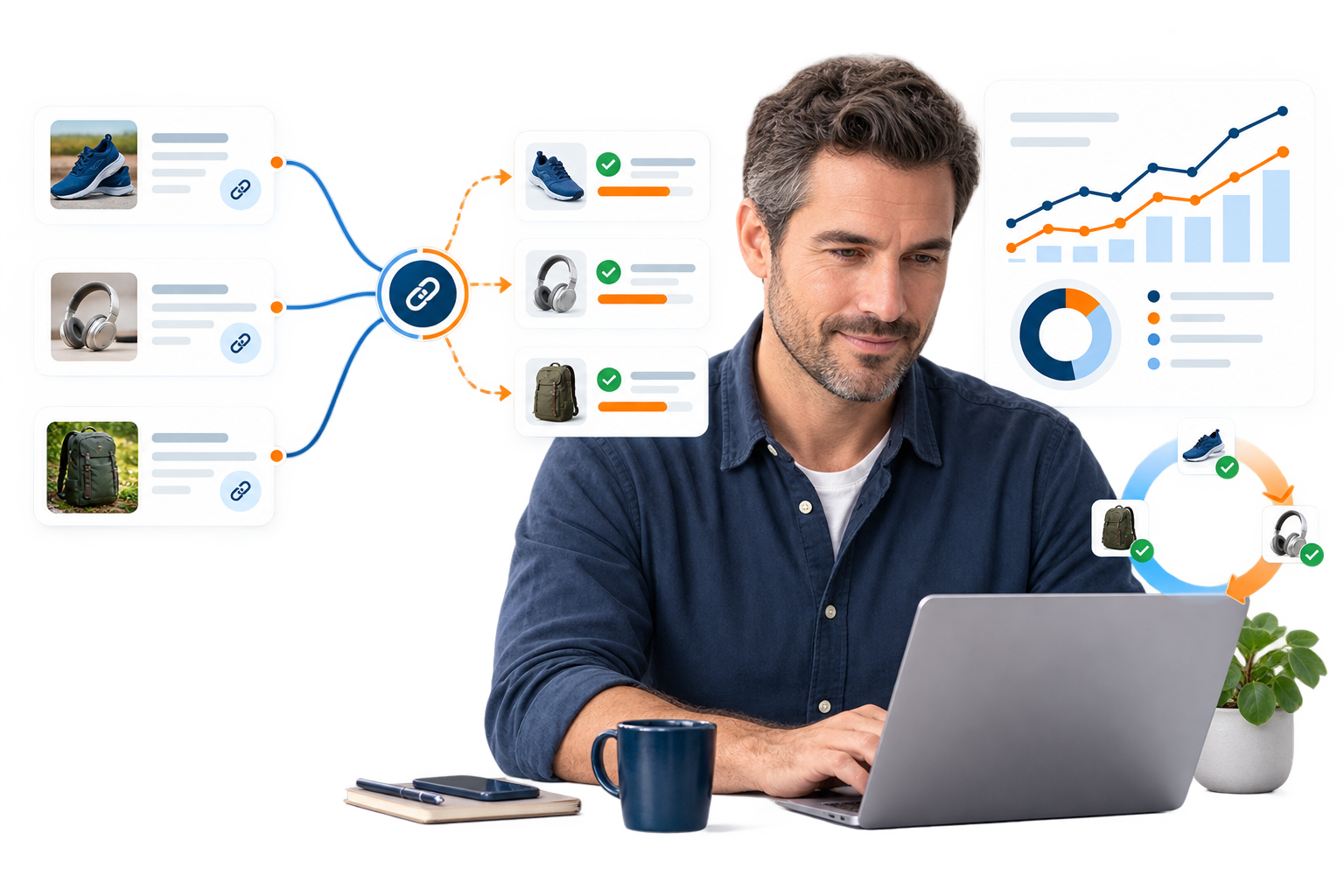 Publisher using Nordpar affiliate link automation and analytics