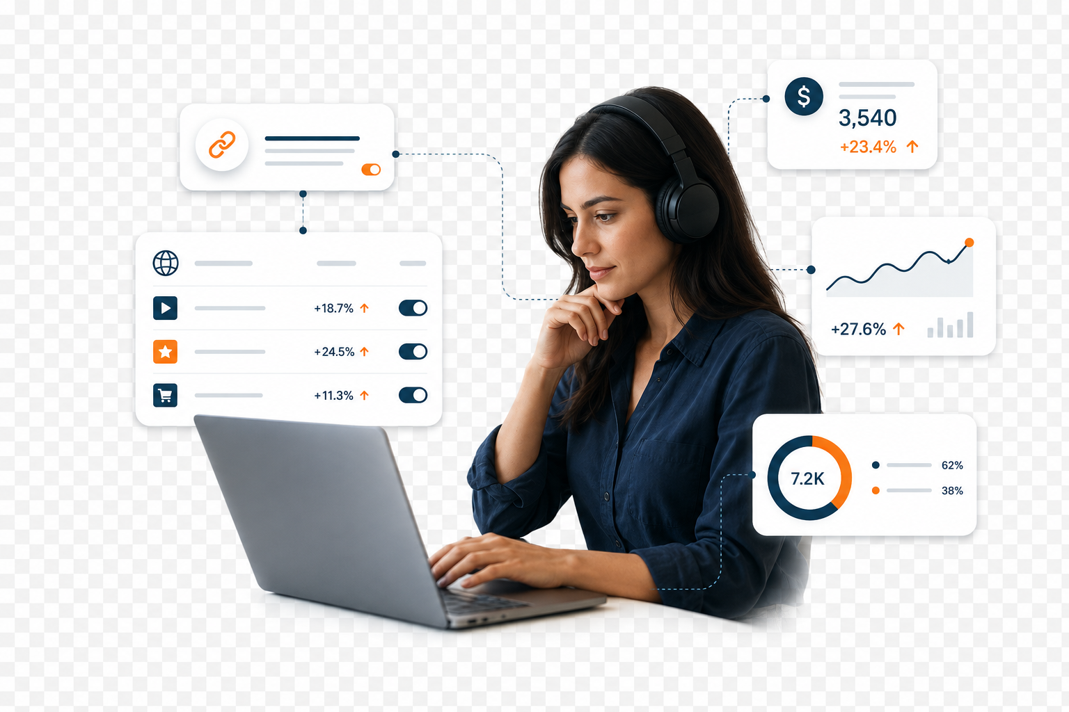 Publisher using Nordpar affiliate link automation and analytics